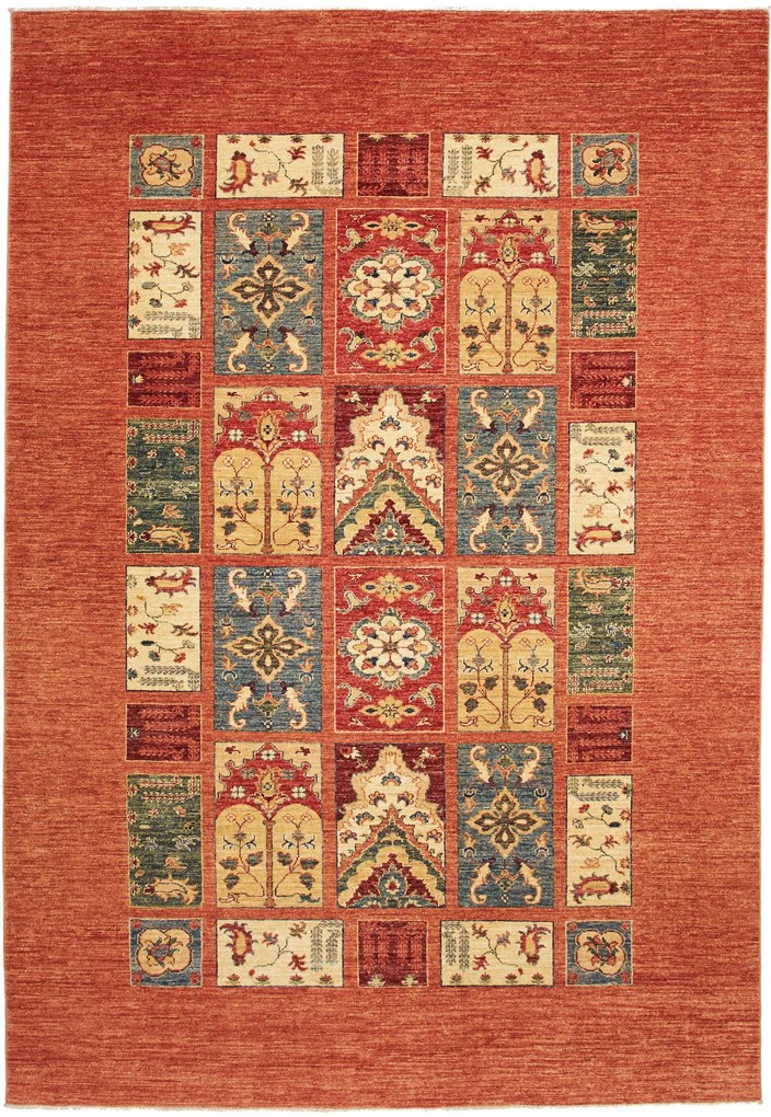 Bakhtiar Tappeto orientale 210 x 300 Giallo (Pakistan) Annodato A Mano