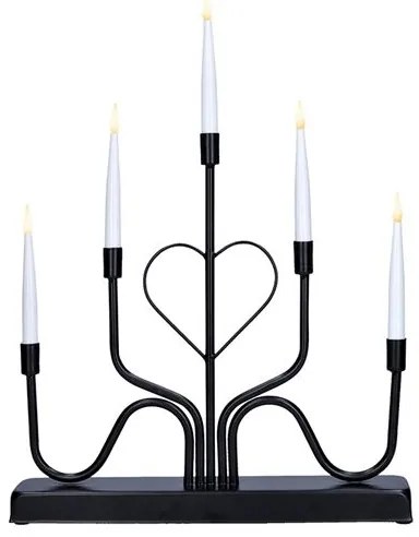 Solight 1V280 - Portacandela natalizio a LED 5xLED/2xAA bianco caldo