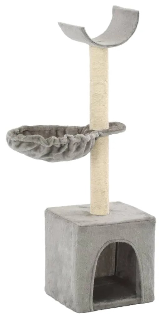 Albero per gatti con tiragraffi in sisal 105 cm grigio