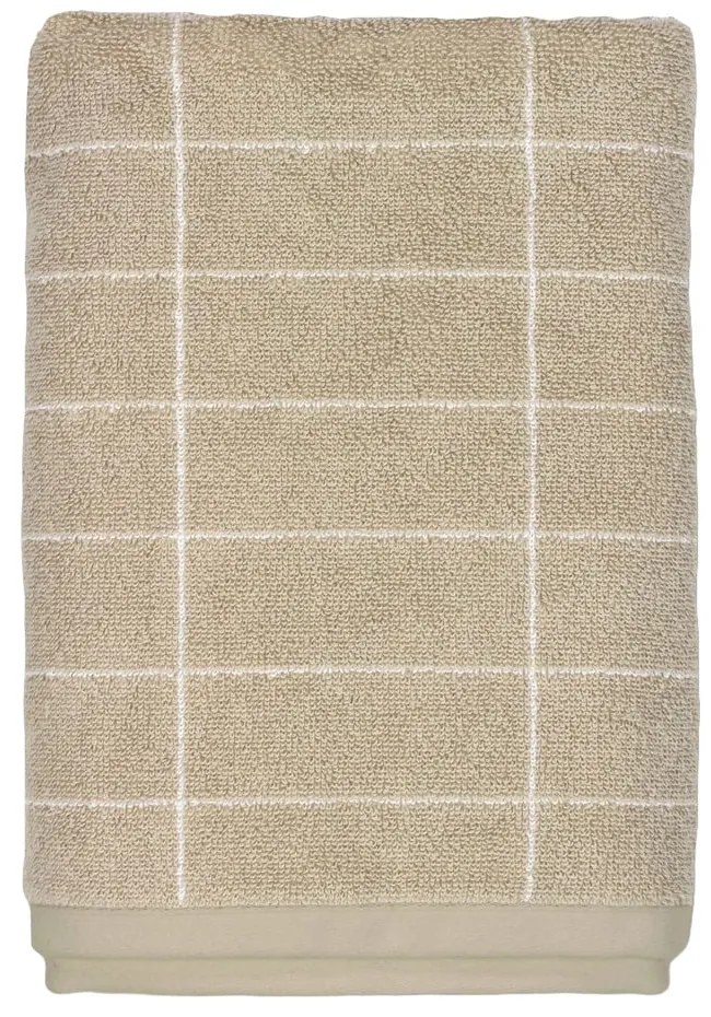 Telo da bagno in cotone beige 70x140 cm Tile Stone - Mette Ditmer Denmark