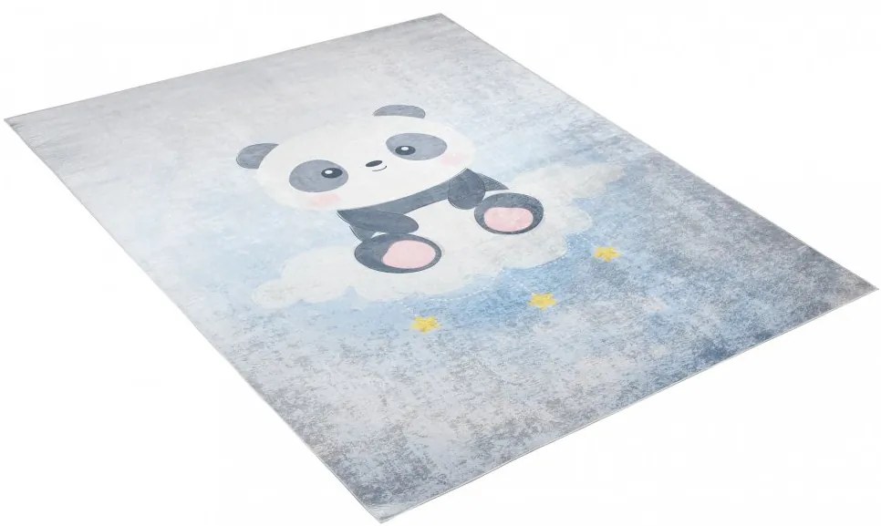 Tappeto per bambini con un simpatico panda su una nuvola Larghezza: 140 cm | Lunghezza: 200 cm