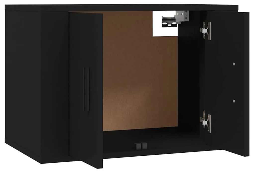 Set Mobili Porta TV 2 pz Nero in Legno Multistrato