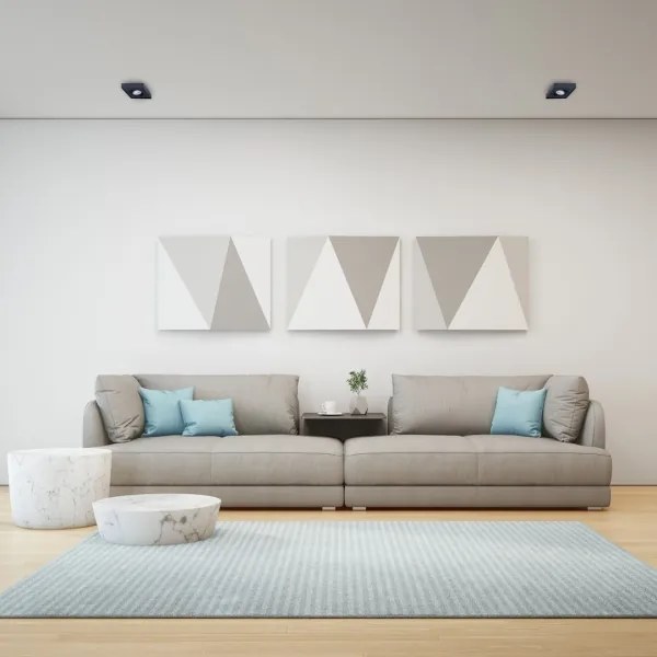 Faretto da incasso NUSA 1xGU5,3/MR16/50W/12V quadrato nero