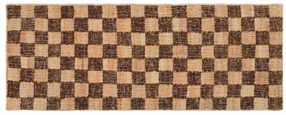 ferm LIVING - Check Wool Jute Runner 70x180 Coffee/Natural ferm LIVING