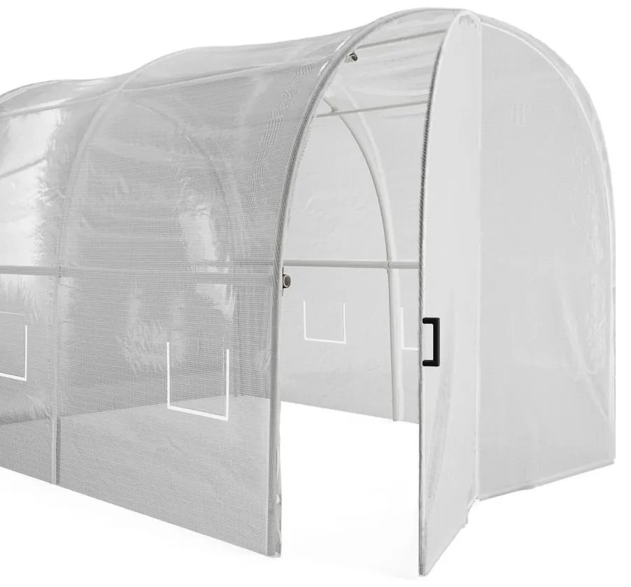 Serra a tunnel con struttura e porta da 9 m² L450 x L200 x H200 cm in Acciaio galvanizzato - ALOCASIA