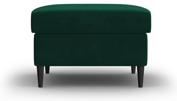 Poggiapiedi verde con rivestimento in velluto Kyoto – Cosmopolitan Design