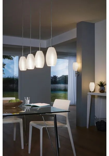 Eglo 97587 - Lampadario a sospensione con filo BATISTA 3 4xE27/40W/230V