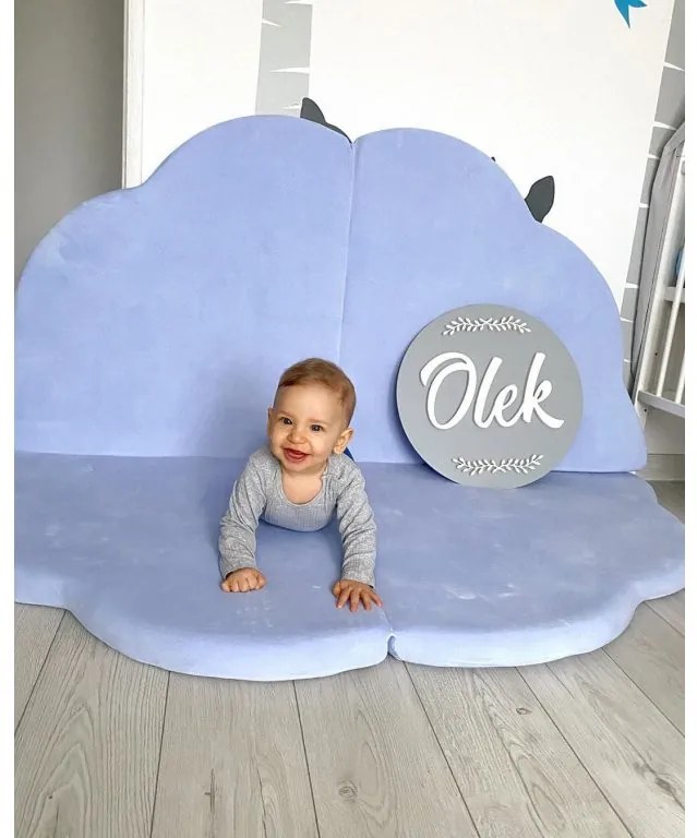 Tappeto da gioco a forma di nuvola in gommapiuma: grigio chiaro