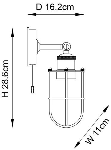 Endon 99952 - Applique da bagno CREW 1xE27/6W/230V IP44 ottone