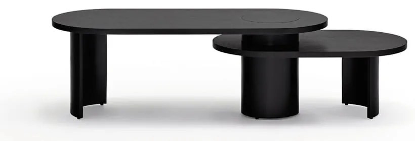 Tavolino nero in frassino 120x50 cm Nori - Teulat