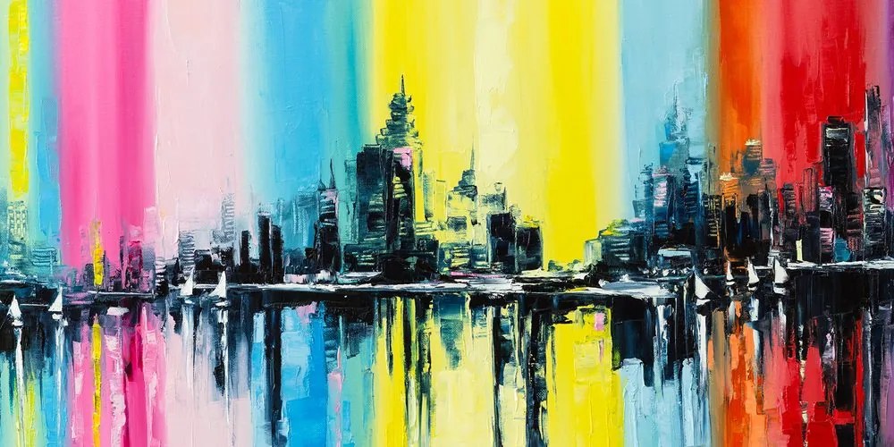 Stampa su tela – Pittura a olio della città