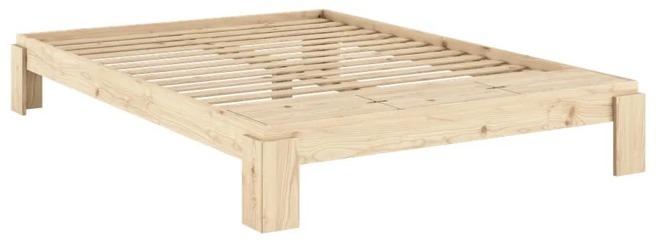 Letto matrimoniale di colore naturale in pino massiccio con rete inclusa 160x200 cm Layers – Karup Design