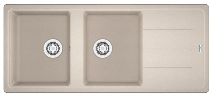 Lavello integrato 2 vasche in fragranite sabbia FRANKE Boston Sahara L 50 x L 116 cm