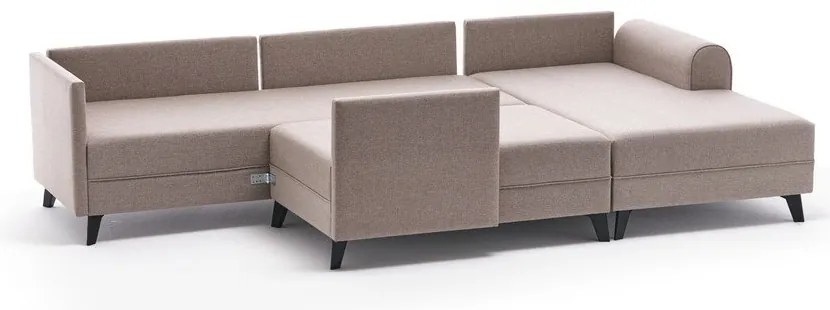 Divano angolare a U beige Belen - Balcab Home