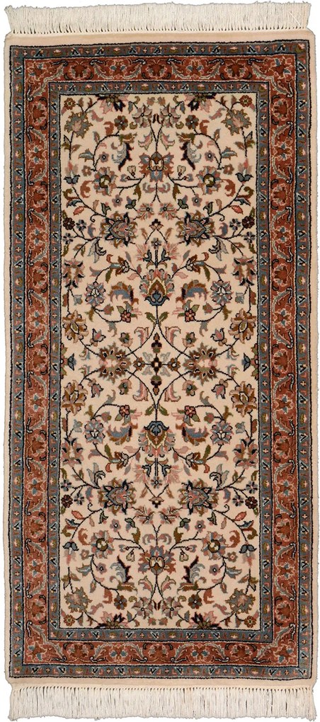 Bidjar Tappeto 140 x 70 Beige (Indian) Annodato A Mano
