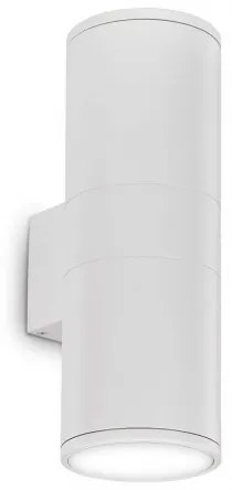 Ideal Lux -  Applique GUN AP2 BIG  - Applique con corpo luce in alluminio spazzolato. Doppio diffusore: superiore e inferiore (vetro pirex trasparente).