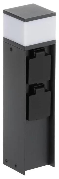 Kanlux 38763-Lampada da esterno con 2 prese DASTEN 1xG9/11W/230V 30 cm IP44 nero