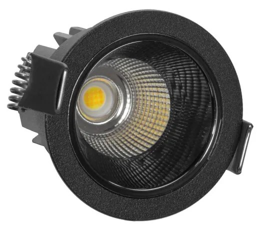 Faro da Incasso 7W Foro Ø55mm Nero IP40 CCT BRIDGELUX LED 3 Parabole Colore Bianco Variabile CCT