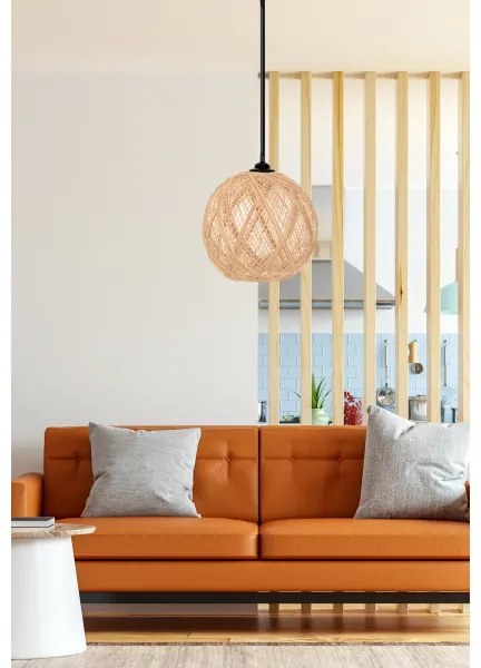 Lampadario su corda JUTE 1xE27/60W/230V beige