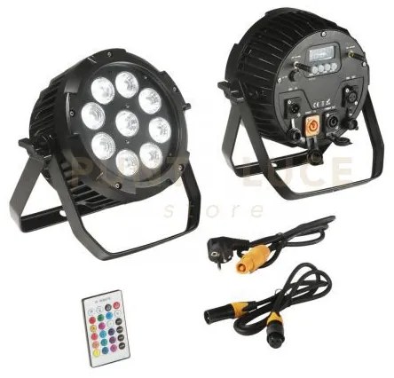 Proiettore led show ricaricabile 162w rgbw+uv wi-fi ip65 28x11,5xx29cm