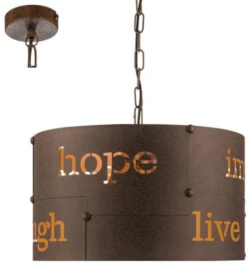 Eglo 49743 - Lampadario a sospensione con catena COLDINGHAM 3xE27/60W