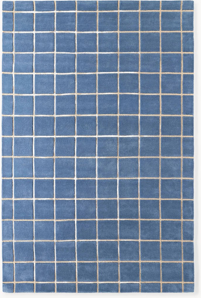 Tappeto in lana a pelo alto e basso tuftato a mano Kallie