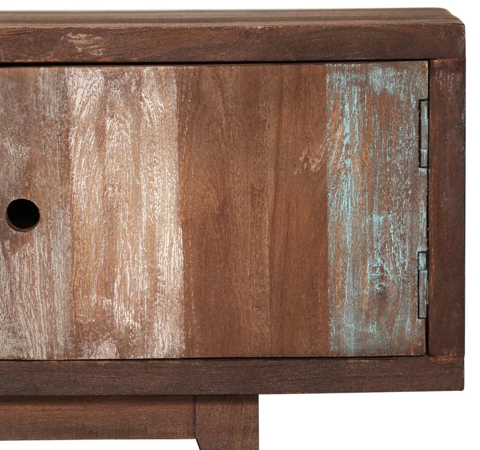 Mobile porta tv in legno di acacia stile vintage 118x30x40 cm