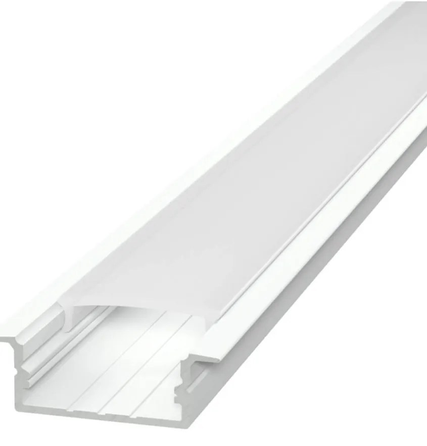 Profilo Incasso per Doppia Striscia LED 1m e 2m - BIANCO Variante Lunghezza Profilo 2 metro