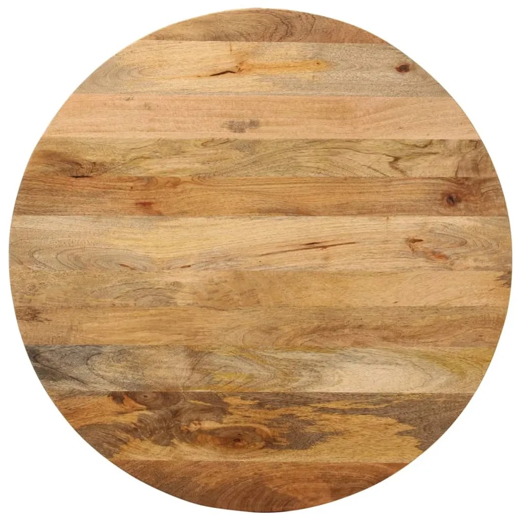 Piano per tavolo Ø 80x2,5cm rotondo in legno massello di mango