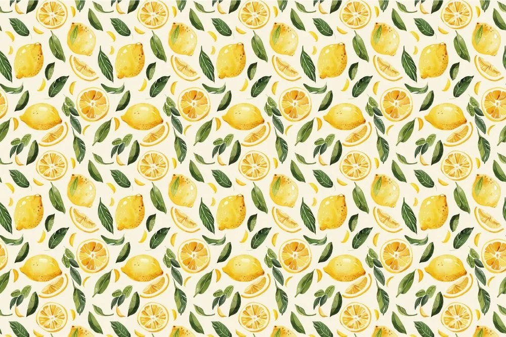 Carta da parati – Limoni freschi