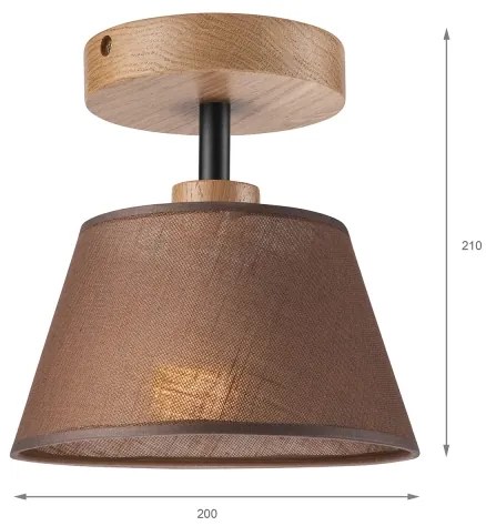 Brilagi - LED Lampadario a plafone ANTHONY 1xE14/60W/230V quercia/marrone