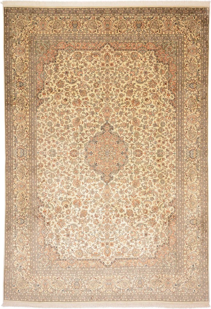 Cashmere Silk Tappeto 310 x 210 (Indian) Annodato A Mano