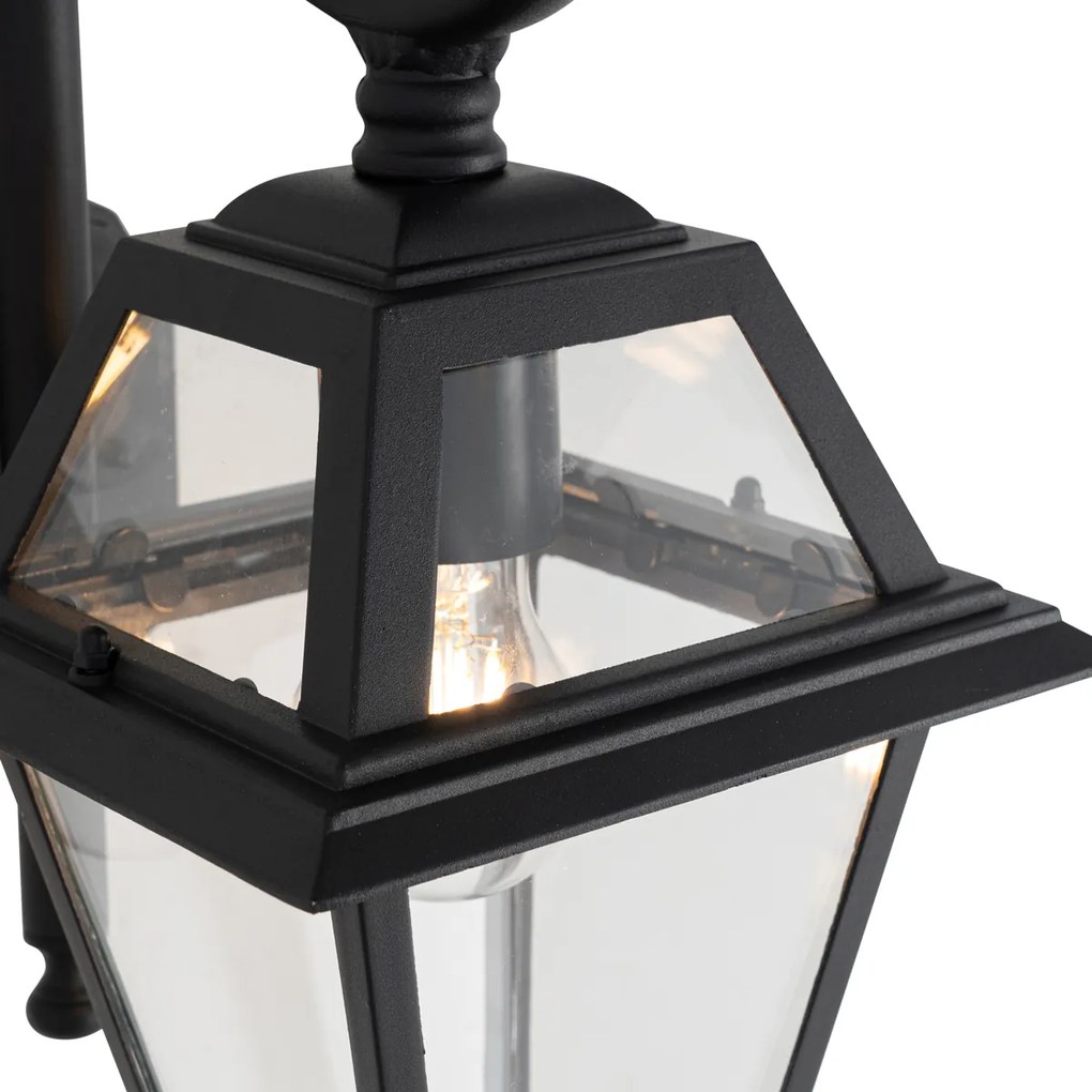 Lampa da parete classica per esterni nera IP44 - Berta