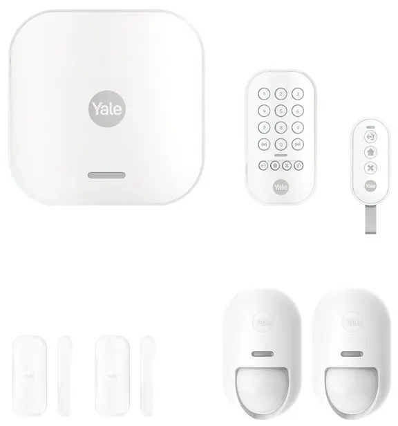 Kit sistema di allarme per casa senza fili Smart  YALE  con sensore di movimento, bianco