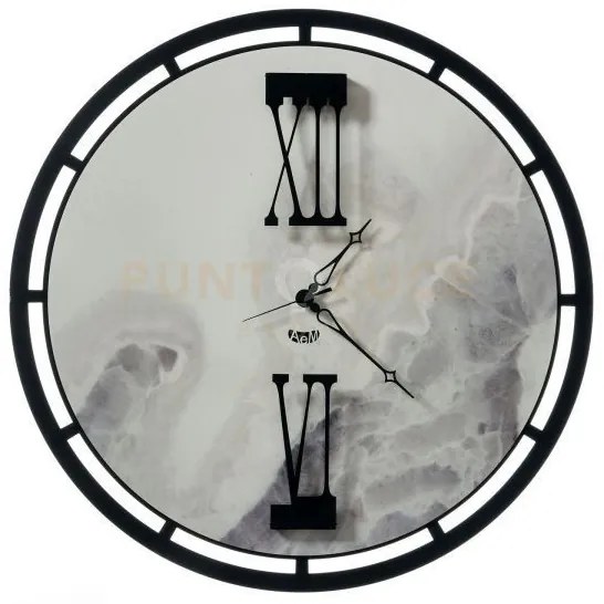 Orologio effetto marmo pregiato mood nero e marmo dover in ferro di...