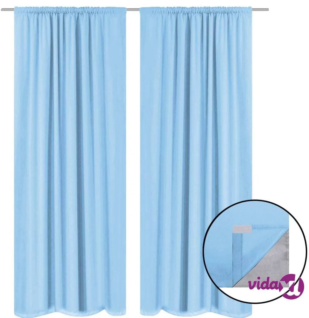 vidaXL Tende Oscuranti a Doppio Strato 2 pz 140x245 cm Turchesi