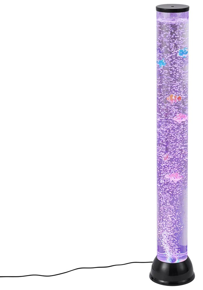 Tubo a bolle nero 90 cm con LED RGB - Zoop