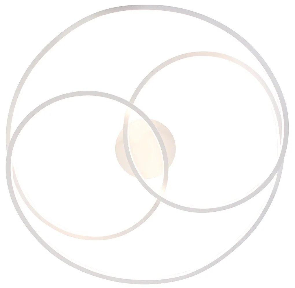 Plafoniera bianca 78 cm con LED a 3 step dimmer - Rowin