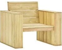 Sedia da Giardino 89x76x76 cm in Legno di Pino Impregnato cod mxl 19865