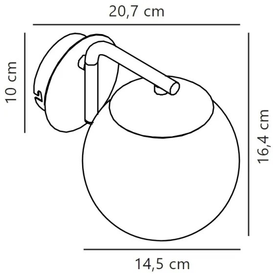 Nordlux - Applique GRANT 1xE14/40W/230V nero