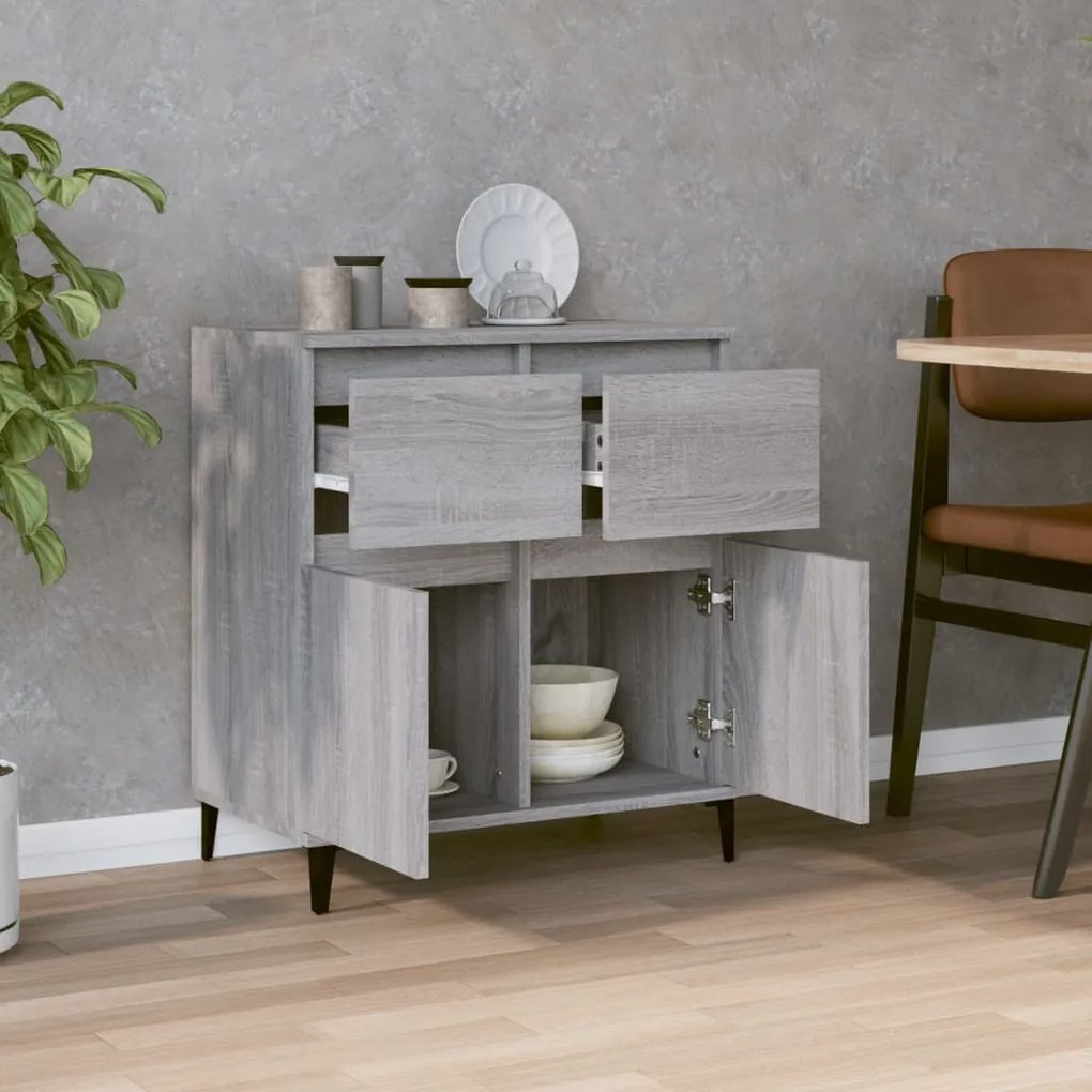 Credenza grigio sonoma 60x35x70 cm in legno multistrato