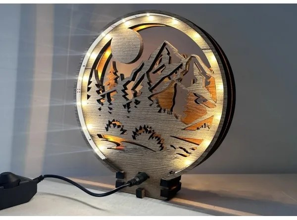 Li-Go 23592/DUB2 - Lampada da tavolo decorativa dimmerabile a LED LED/12W/230V 20x22 cm rovere