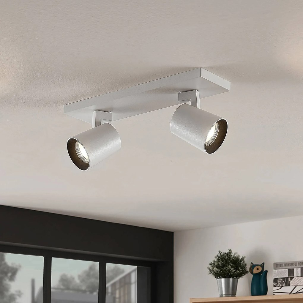 Faretto da soffitto Arcchio Iavo, 30 cm, bianco, a 2 luci, metallo