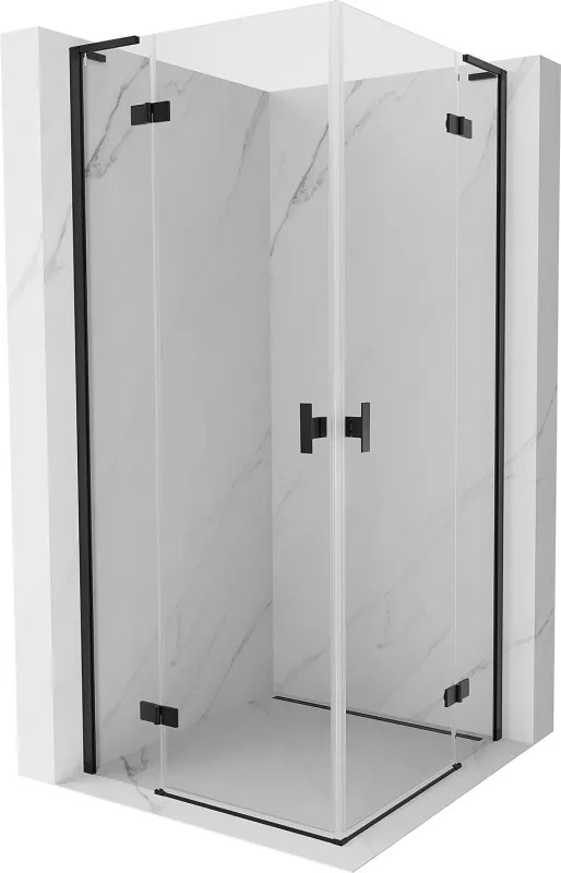 Mexen Mist-H L Duo cabina doccia a battente 120 x 120 cm, trasparente, nero - 8A5L-120L-120P-70-00