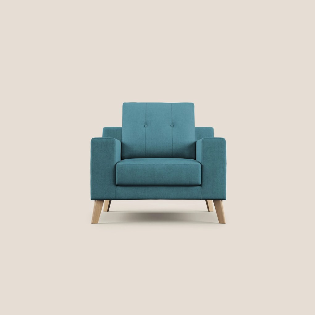 Danish poltroncina in tessuto morbido impermeabile T02 azzurro
