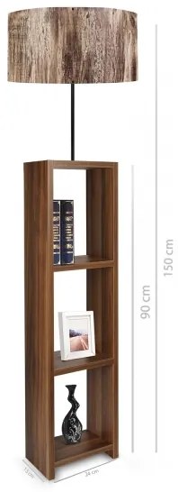 Lampada da terra AYD 1xE27/40W/230V marrone