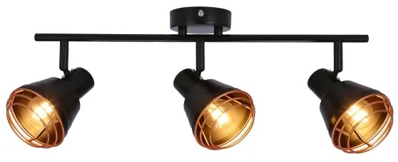 Faretto NERIA 3xE14/40W/230V nero/rame