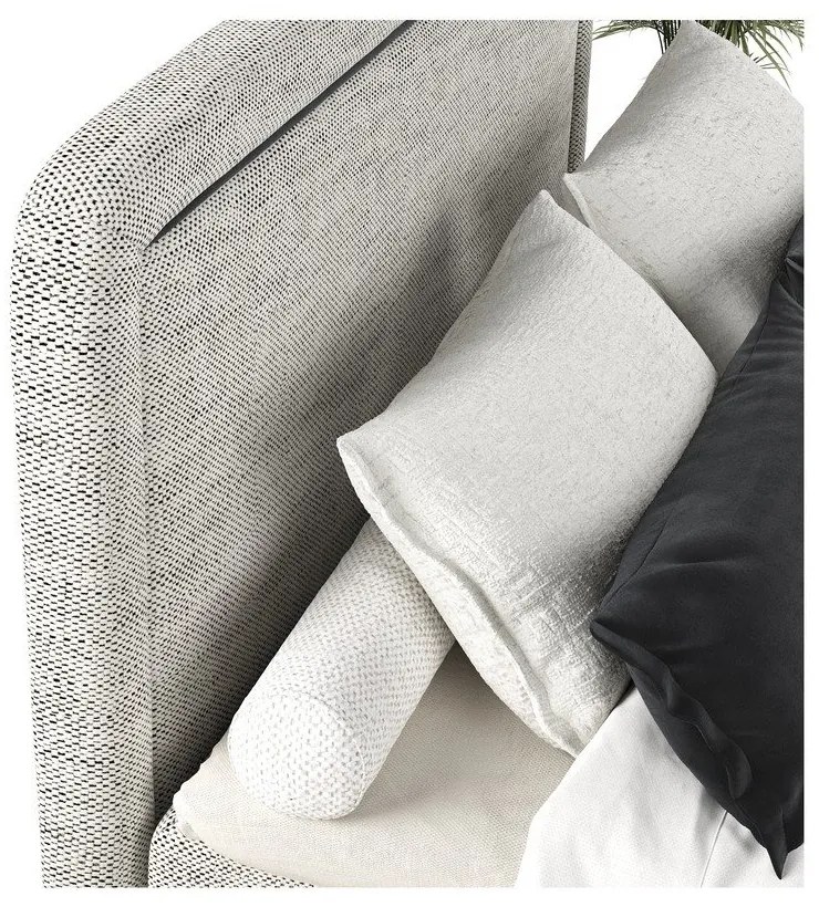 Letto boxspring grigio chiaro 180x200 cm Dove - Maison de Rêve