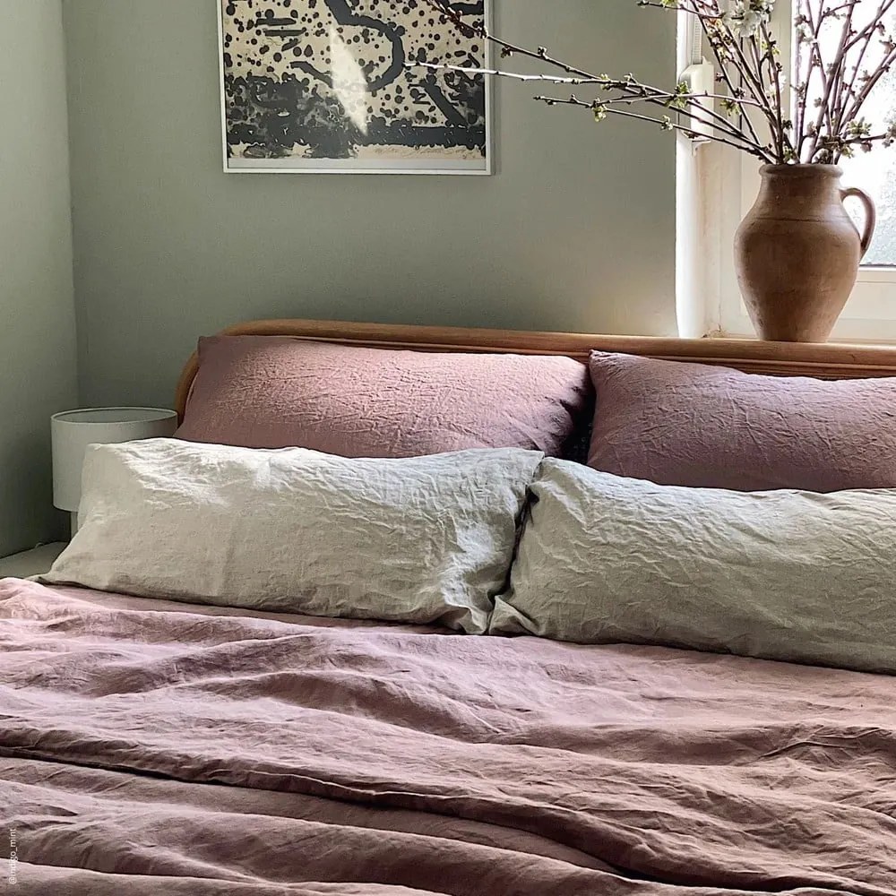 federa 65x65 cm Ashes of Roses - Linen Tales