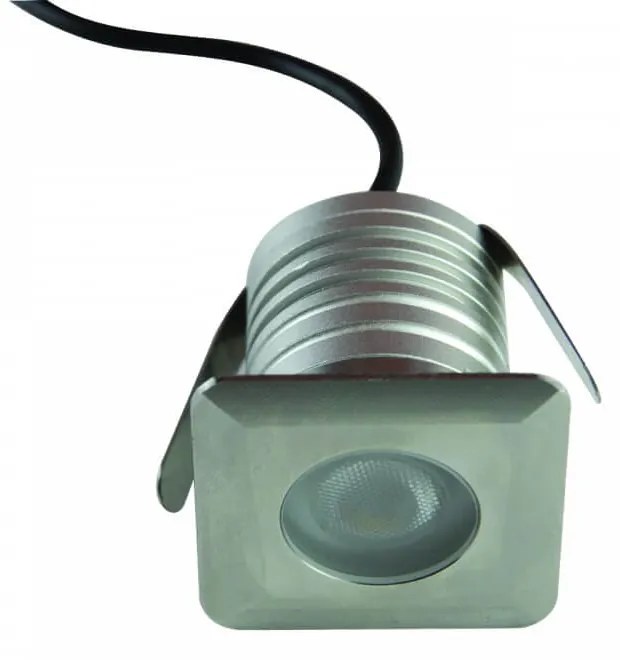 Faretto LED 3W, IP68, per Piscine e Fontane, Quadrato, Professional - LED OSRAM Colore  Bianco Naturale 4.000K